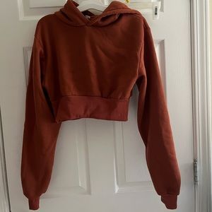 Orange-y super cropped hoodie